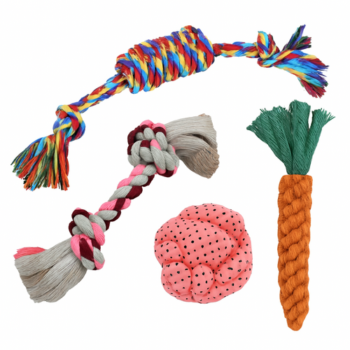 Rope and Rubber Dog Toy Assortment